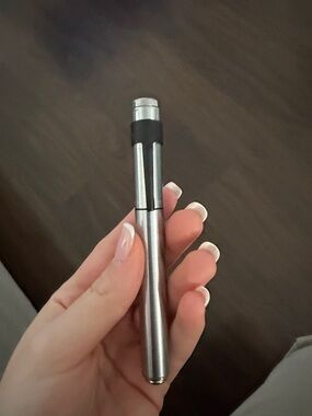 Stainless Steel Ballpoint Pen with Black Grip